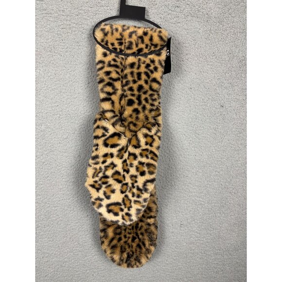 I.n.c. International Concepts Women's Pull-Through Faux-Fur Scarf Leopard OS NWT - Picture 2 of 7